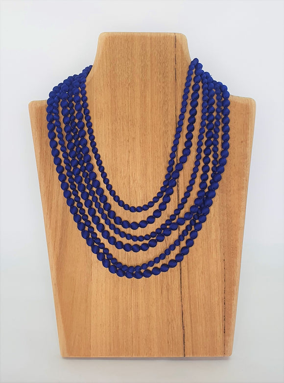 6 Strand Silk Necklace Adjustable Cambodian