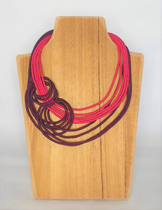 Looped Cord Silk Necklace Cambodian