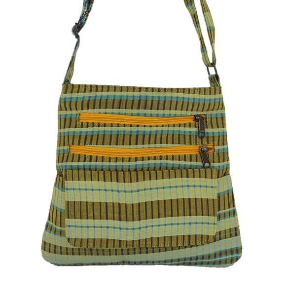 Tapered Fine Silk Crossbody Bag Cambodian