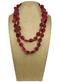 Long Tri-Circle Cotton Single Strand Necklace Cambodian